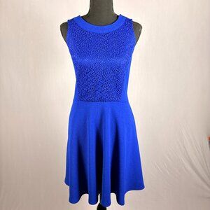 Apt 9 | Fitted Swing Dress with Pockets!! | L | Royal Blue | Like New